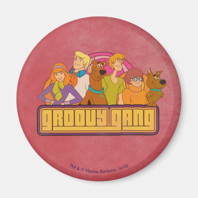 Imã Scooby-Doo | "Groovy Gang" - Gráfico de desenho an (Frente)