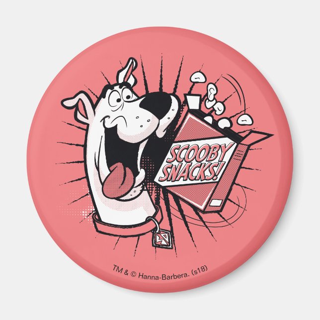 Imã Scooby-Doo Halftone Scooby Snacks (Frente)