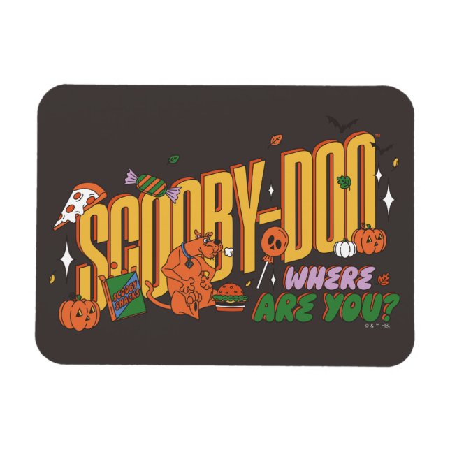 Ímã Scooby-Doo Halloween Snack Logo (Horizontal)