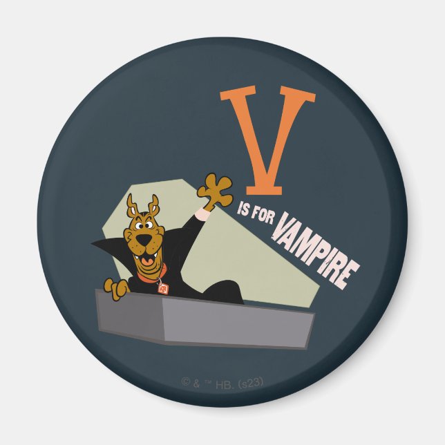 Imã Scooby-Doo | V é para Vampiro (Frente)
