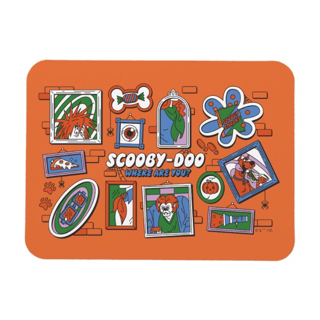 Ímã Scooby-Doo Wall of Halloween Picture Frames (Horizontal)