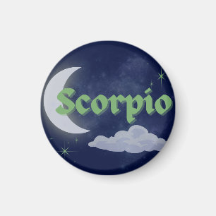 Imã Scorpio Celestial Estética Moon Stars Art