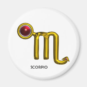 IMÃ SCORPIO / DOURADO SINAL ZODIÁTICO JEWEL