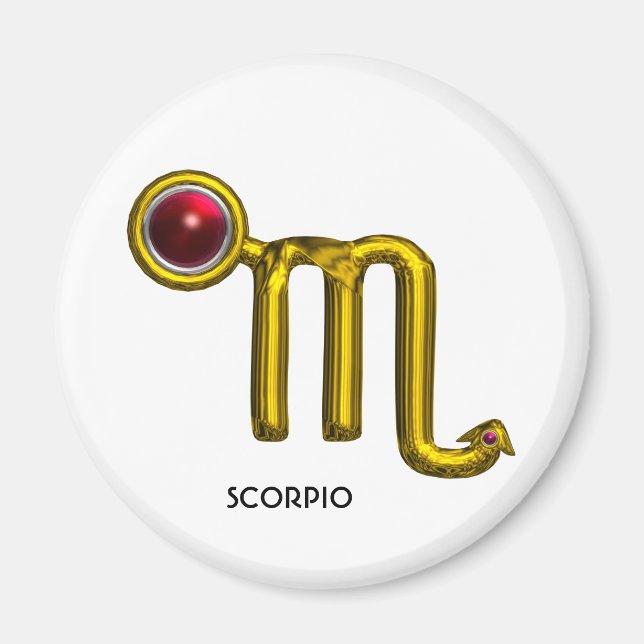IMÃ SCORPIO / DOURADO SINAL ZODIÁTICO JEWEL (Frente)