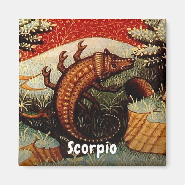 Imã Scorpio - Sinal Escorpião Zodíaco Aniversário (Frente)