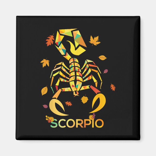 Imã Scorpio Zodiac Fall Scorpion Aniversário (Frente)