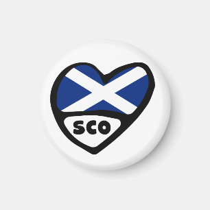 Imã Scotland Country Code Flag Heart, SCO