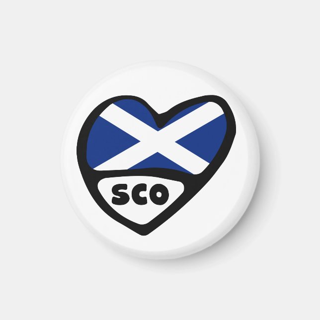 Imã Scotland Country Code Flag Heart, SCO (Frente)