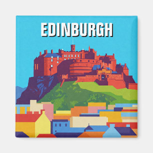 Imã Scotland Edinburgh Castle Abstrato Art