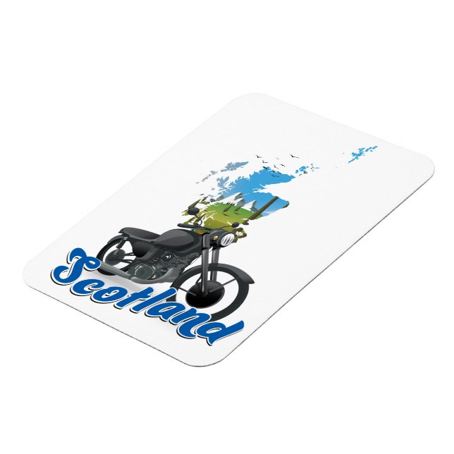Ímã Scotland Motorcycle map viagem poser (Left Side)