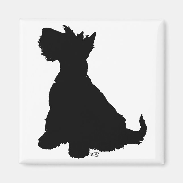 Imã Scottie Dog Sentado (Frente)