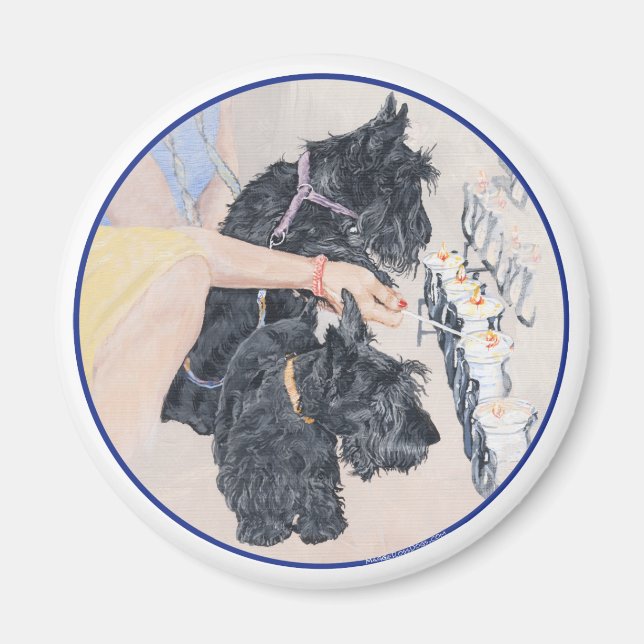 Imã Scotties Lighting Candles (Frente)