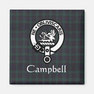 Imã Scottish Campbell Crest Crachá & Tartan
