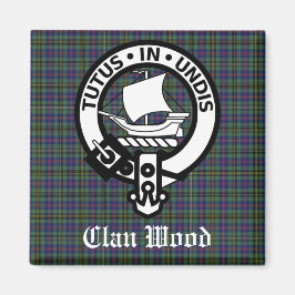 Imã Scottish Clan Wood Crest & Tartan