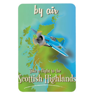 Ímã Scottish Highlands vintage poster