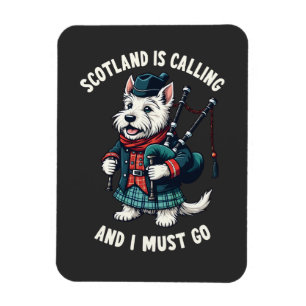Ímã Scottish Terrier Dog Scotland Está Chamando E Eu P