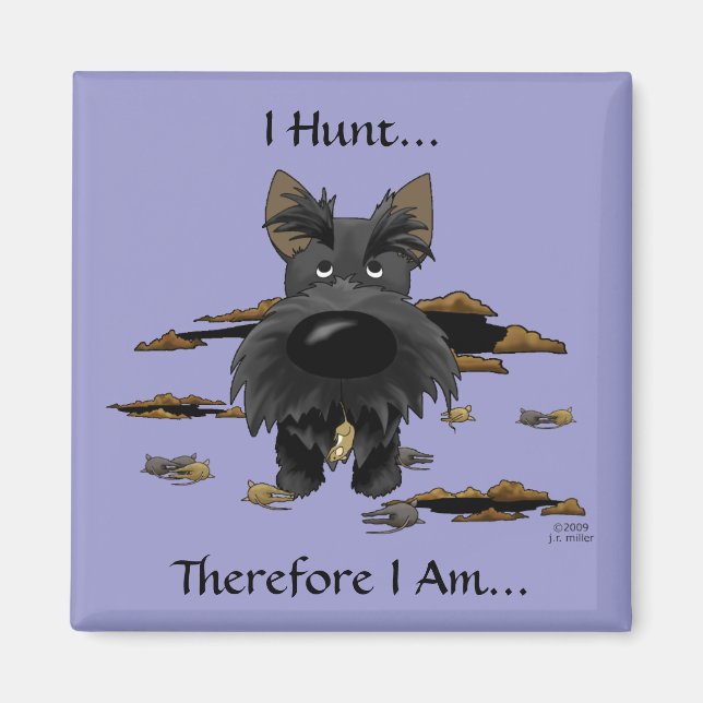 Imã Scottish Terrier I Hunt... Íman (Frente)
