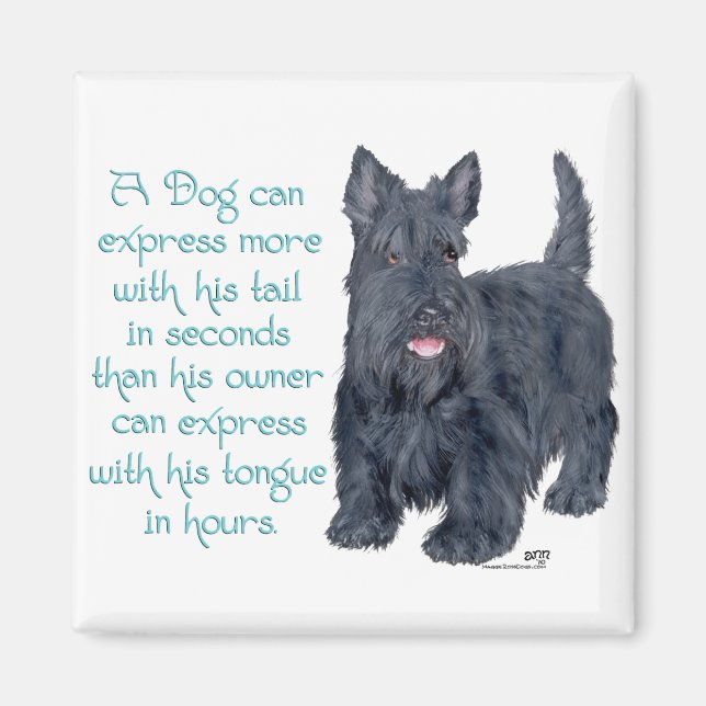 Imã Scottish Terrier Sabedoria e Perspicácia - Falando (Frente)