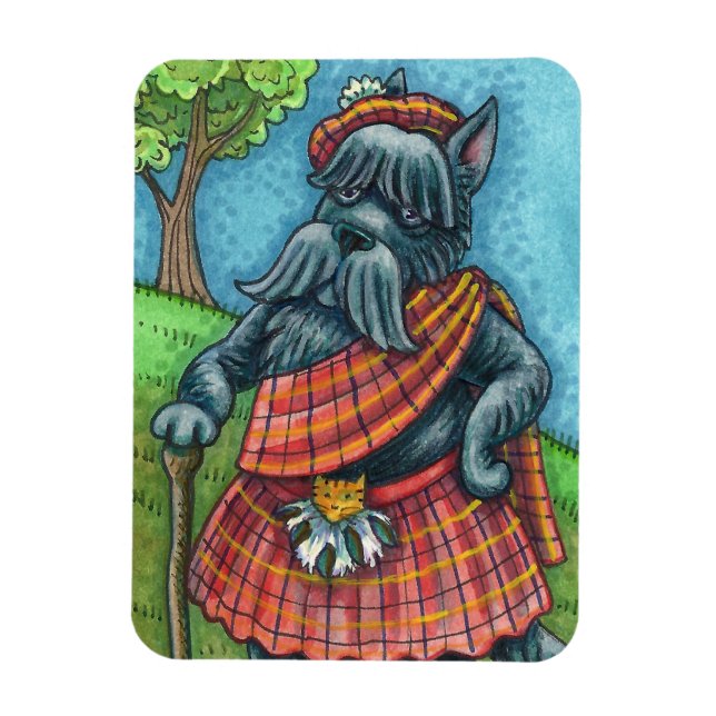 Ímã SCOTTISH TERRIER, SCOTTIE DOG PRIDE Kilt Sporran (Vertical)