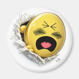 Imã Scratchy 3D Emoji Round Magnet