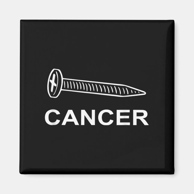 Imã Screw Cancer Cancer Awareness Motivation  (Frente)