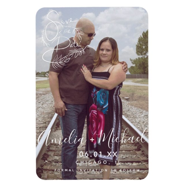 Ímã Script Botânico Desenhado à Mão Salvar as Mães de  (Vertical)