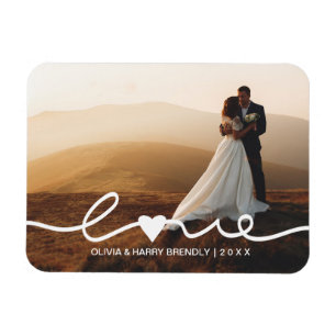 Ímã Script de Casamento de Amor Presente de Imagem F