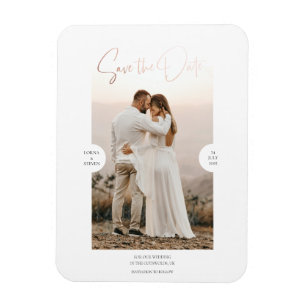 Ímã Script de Efeito de Folha Ouro rosa Salve o Cartão