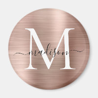 Script de Monograma de Metal Brutado Dourado Moder