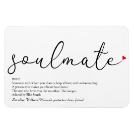 Ímã Script Love Heart Soulmate Definition
