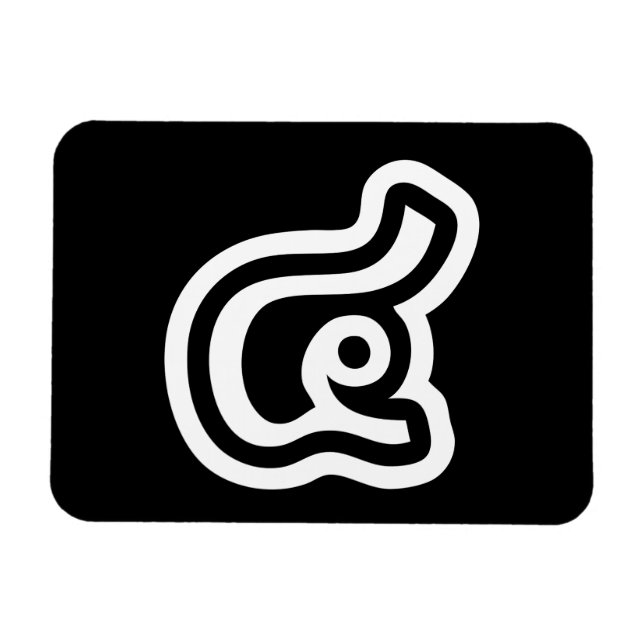 Ímã Script Tailandês Número 4 / Quatro / ๔ (Consulte/S (Horizontal)