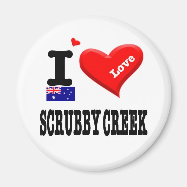 Imã SCRUBBY CREEK - I Love (Frente)