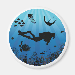 Imã Scuba Diver Sealife Underwater