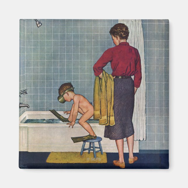 Imã Scuba na banheira (Frente)