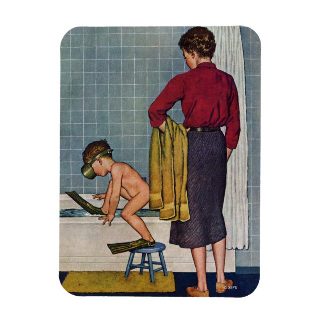 Ímã Scuba na banheira (Vertical)