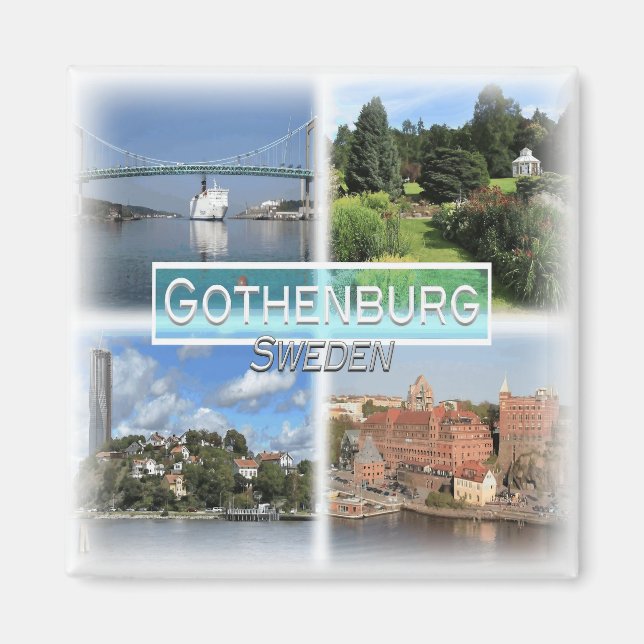 Imã SE0025 Europa, Suecia, Gotemburgo, geladeira (Frente)