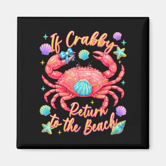 Imã Se Crabby Voltar à Praia Caranguejo de Verão