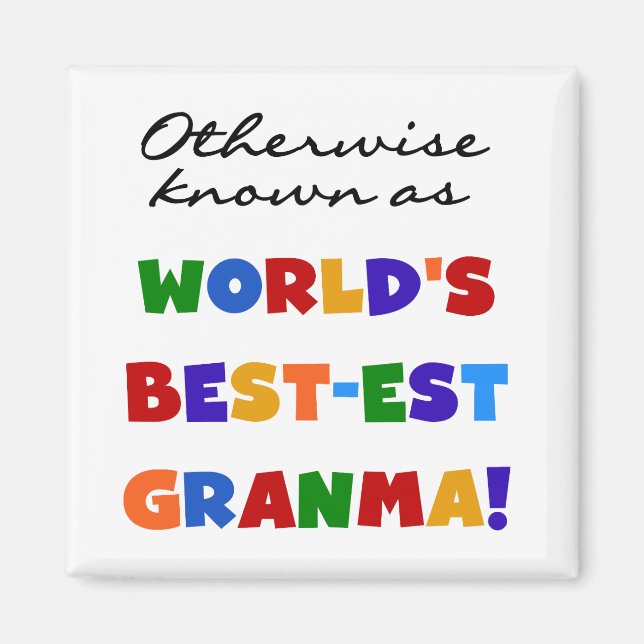 Imã Se não sabido como presentes do Melhor-est Granma (Frente)