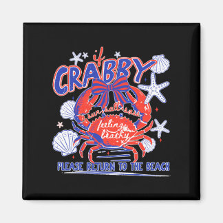 Imã Se o Crabby por favor Volte ao Design da Praia