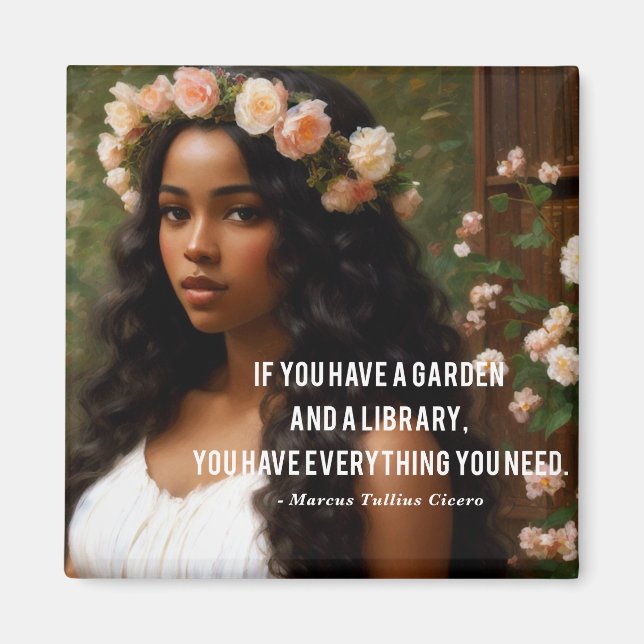 Imã Se Você Tiver Uma Cotação Cícero Da Biblioteca De  (Frente)