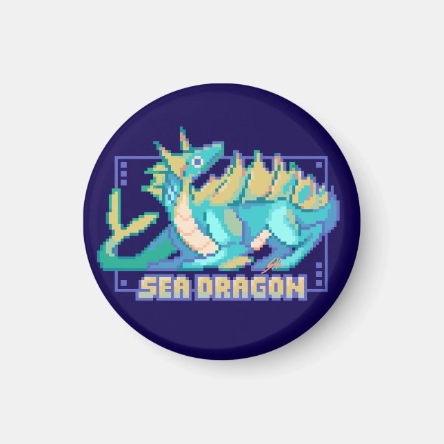 Imã Sea dragon, zee draak pixel art (Frente)