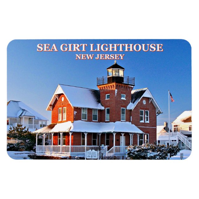 Ímã Sea Girt Lighthouse, Nova Jersey Flexi Magnet (Horizontal)