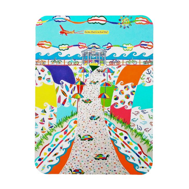 Ímã Sea Isle Promenade 3 x 4 Magneta flexível (Vertical)