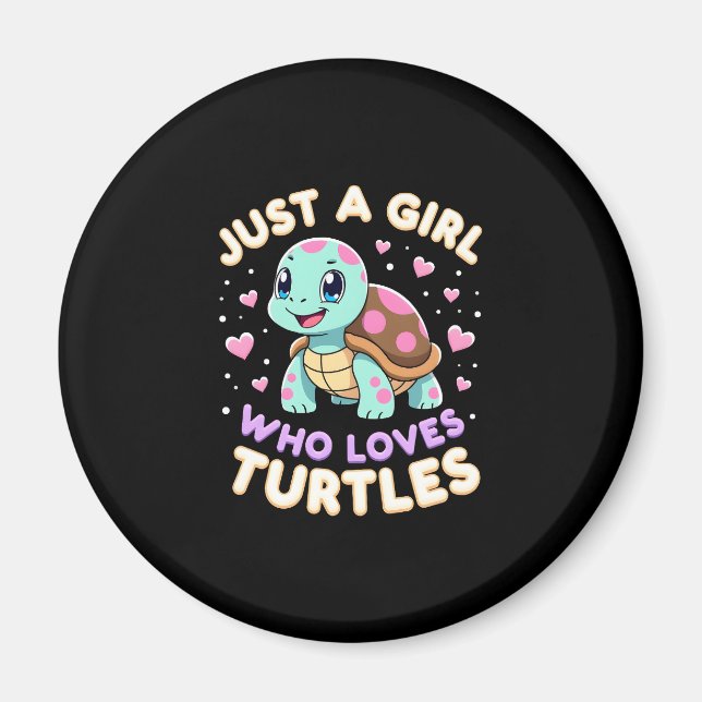 Imã Sea Reptile Turtle Lovers Just A Girl Who Loves Tu (Frente)