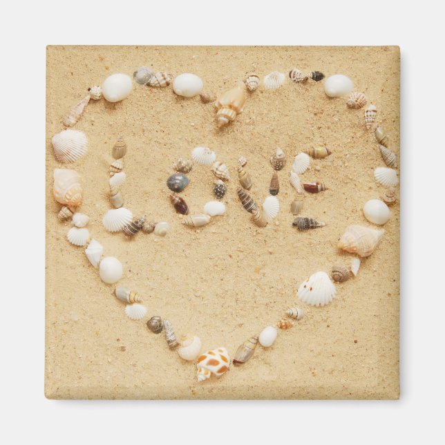 Imã Sea Shell Love Heart (Frente)