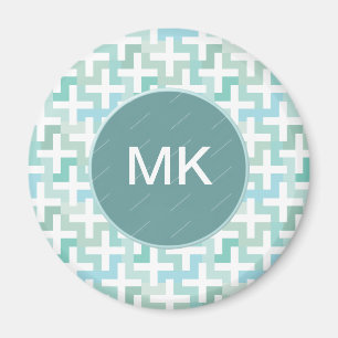 Imã Seafoam Green Geométrico