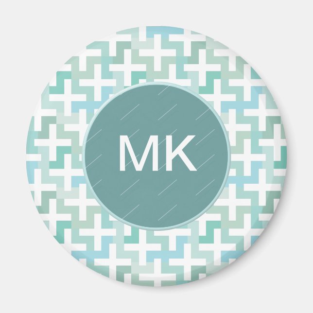 Imã Seafoam Green Geométrico (Frente)