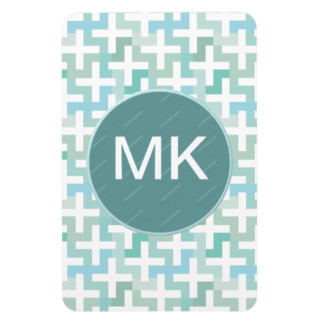 Ímã Seafoam Green Geométrico (Vertical)