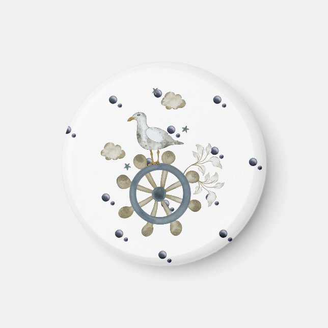 Imã Seagull Amarrando Uma Corrida (Frente)