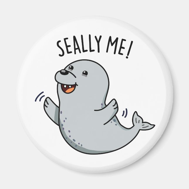Imã Seally Me Engraçado Seal Pun (Frente)